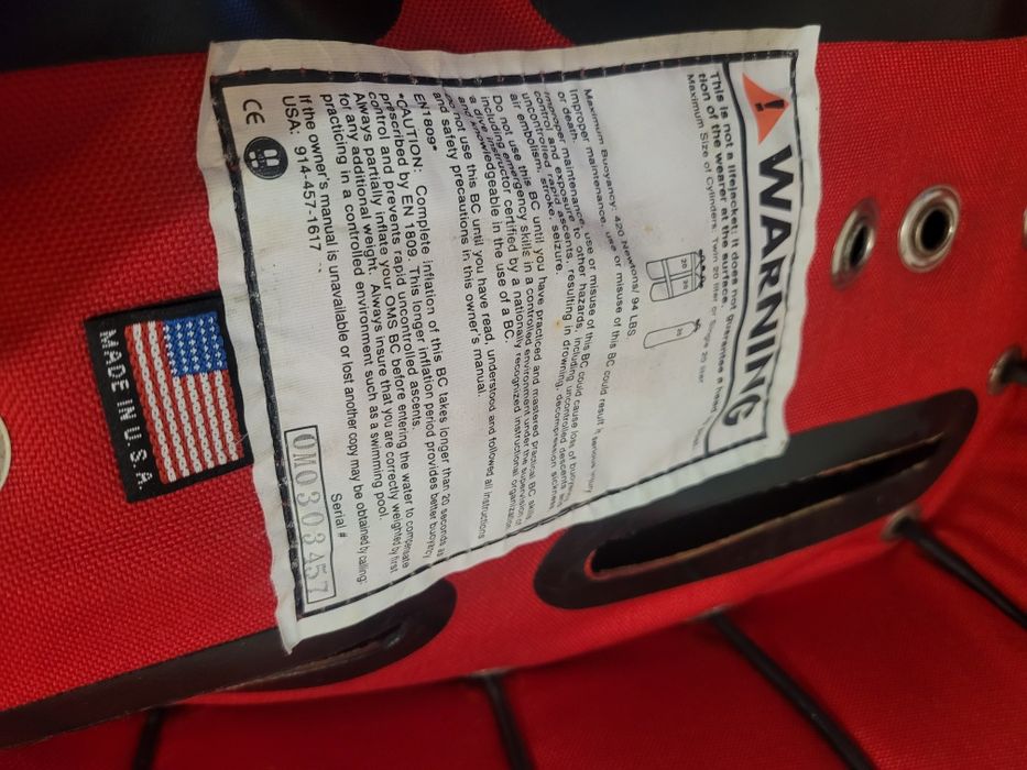 Skrzydło nurkowe OMS (worek) techniczne