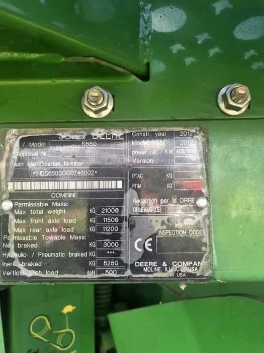 John deere s680i Kombajn