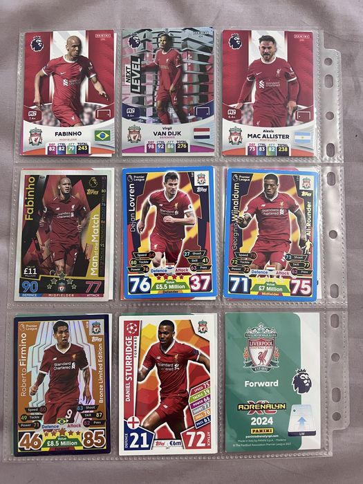 Футбольні карточки panini, topps, Ліверпуль ( Liverpool)