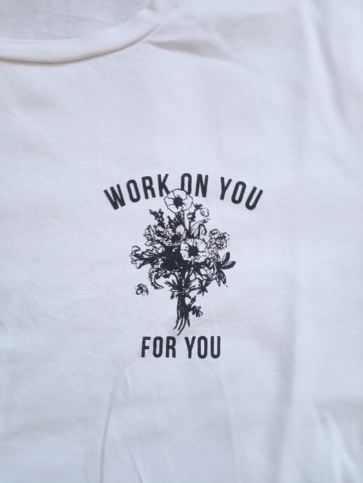 Biały t-shirt bluzka  damski s