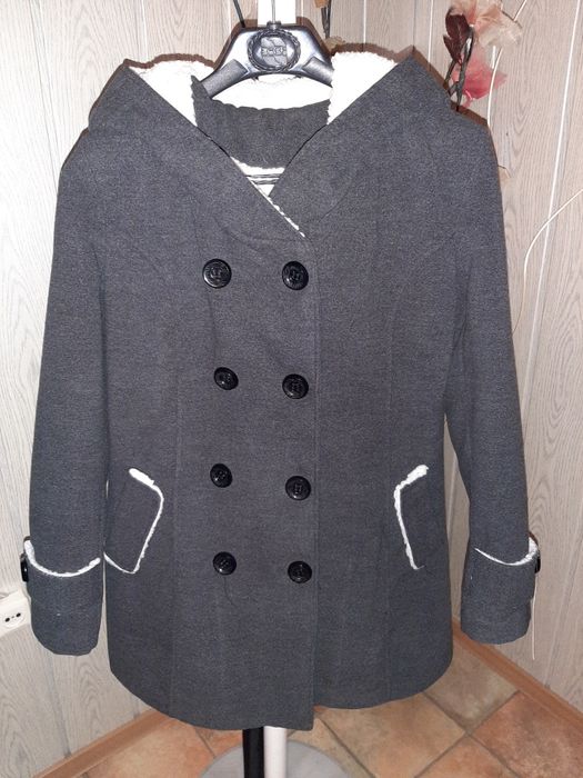 Płaszcz zimowy szary rozmiar S