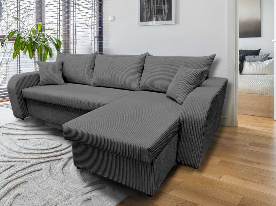 Narożnik tapicerowany PALERMO poso sztruks, funkcja spania