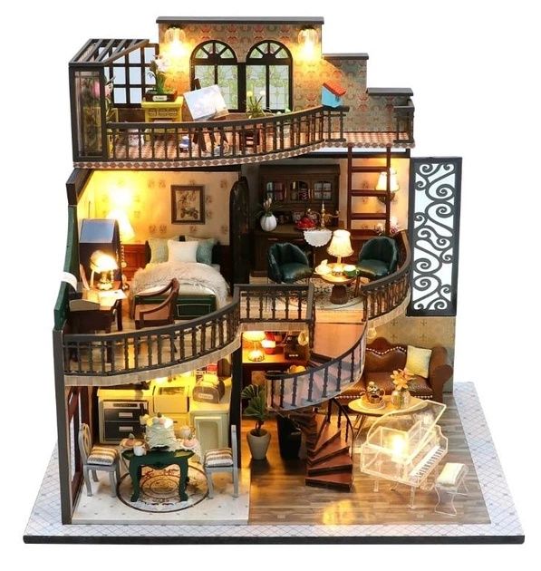 Румбокс DIY House Будинок з антикваріатом з LED-підсвічуванням