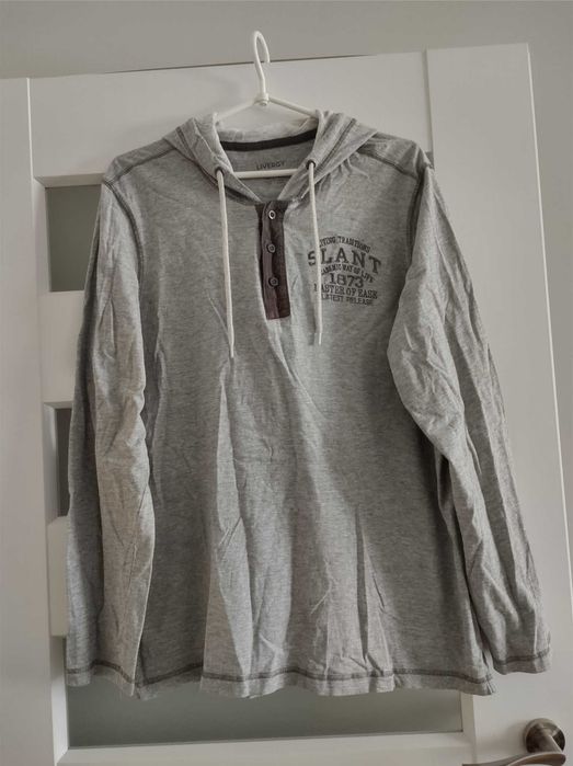 Bluza męska, cienka z kapturem