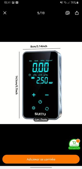 Compressor para carro, mota, bolas, etc