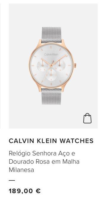 Relogio calvin klein usado uma unica vez