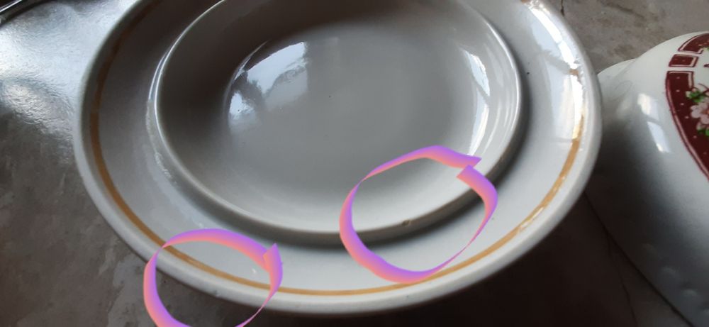 Часть сервиза СССР, Тернопольский фарфор,деколь