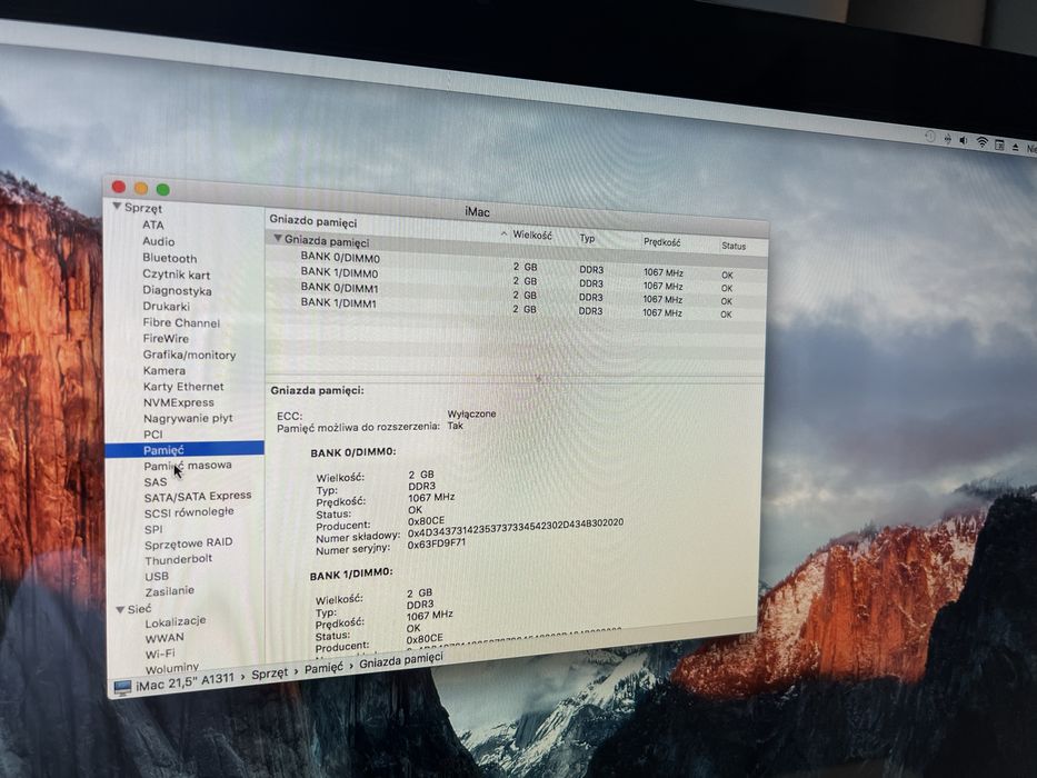 iMac 21,5’’ uzywany sprawny w bdb stanie dysk SSD 256GB zobacz!