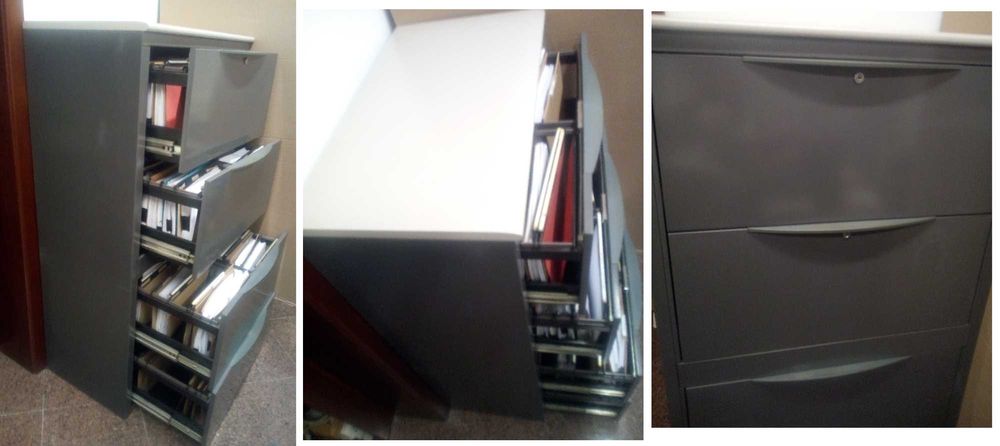 7Armários-Arquivo em aço lacado(de 2 ou 4 gavetas de pastas suspensas)