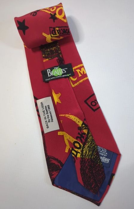 Галстук Beatles USA. Шёлковый галстук. Винтажный США галстук. Ретро
