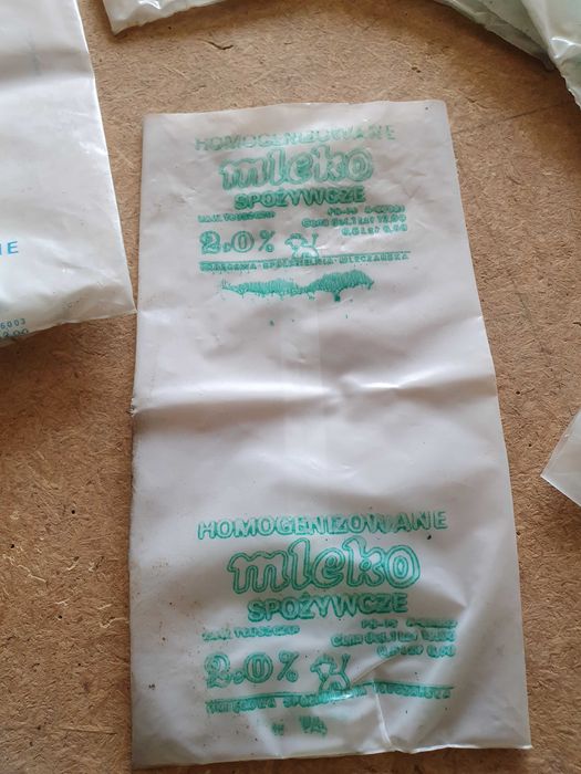Woreczki po mleku PRL