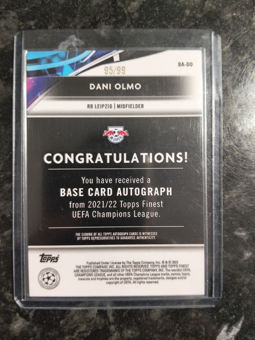 Carta Dani Olmo Auto numerada 99