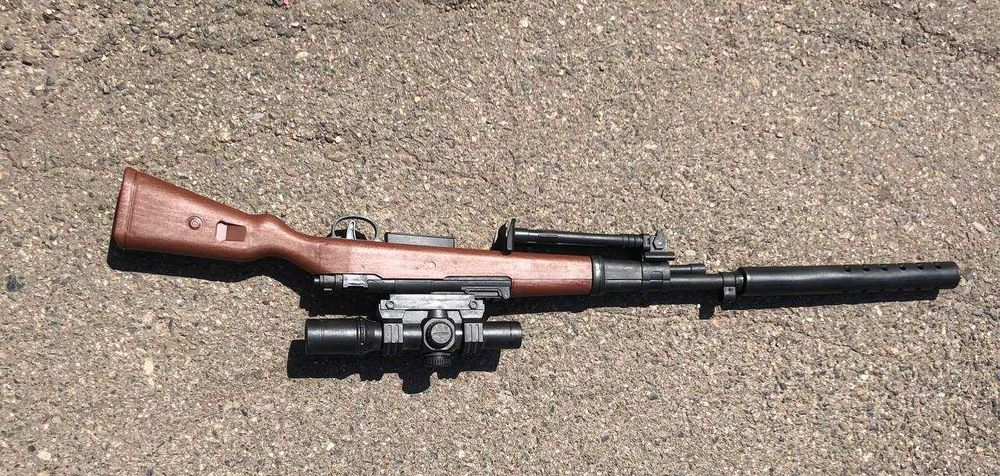 Снайперська гвинтівка 78 см на орбiзах(в комплектi) сошки,глушник