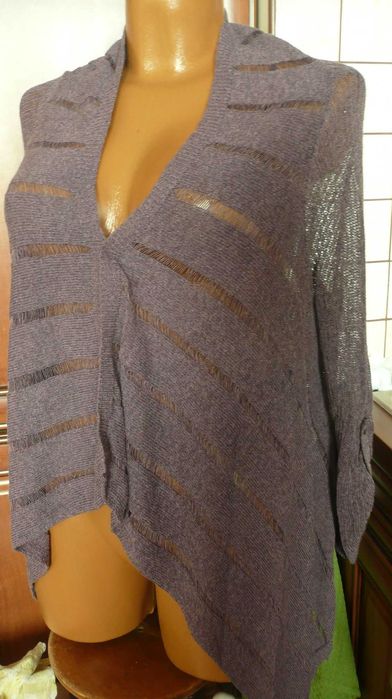 Marks&Spencer dzianinowy ażurowy sweterek NARZUTKA