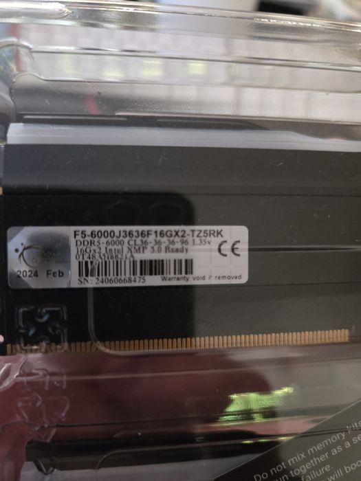 Memória 32gb 2x16gb ddr5 6000
