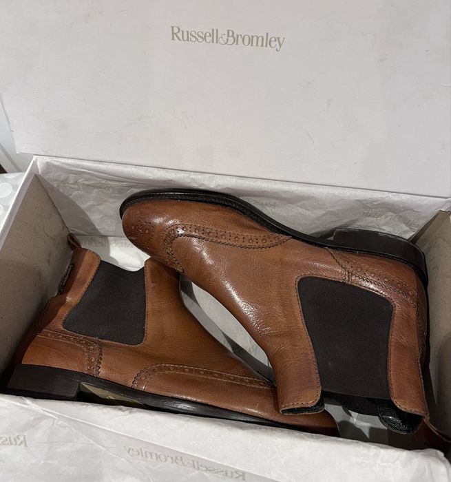 Russell & Bromley – BOND Low Ankle Chelsea Botki- brązowe- r. 37/UK 4