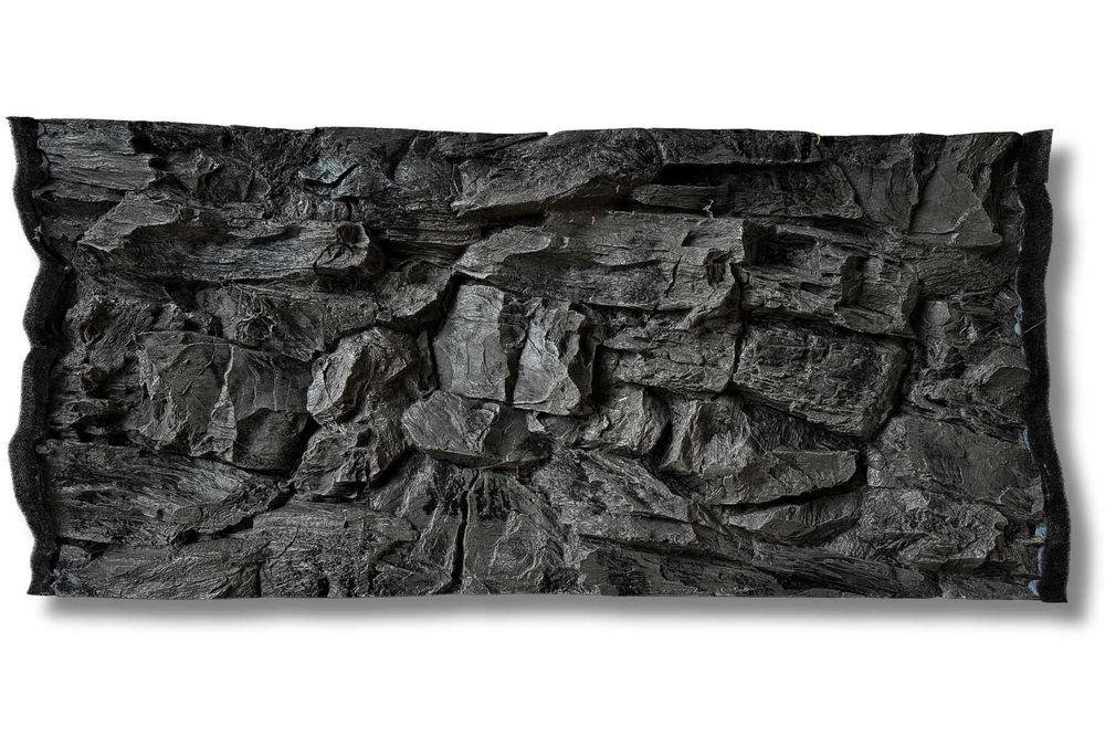 Tło Strukturalne wewnętrzne do akwarium SKAŁA SZARA 120x60 cm.
