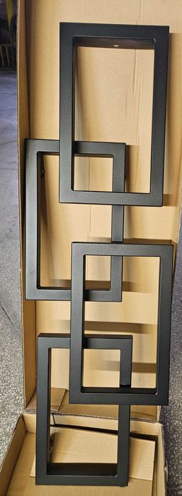 Grzejnik łazienkowy dekoracyjny 111x36 cm, czarny/biały/grafit + zawór