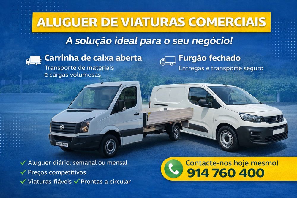 Aluguer Volkwagen Crafer caixa aberta