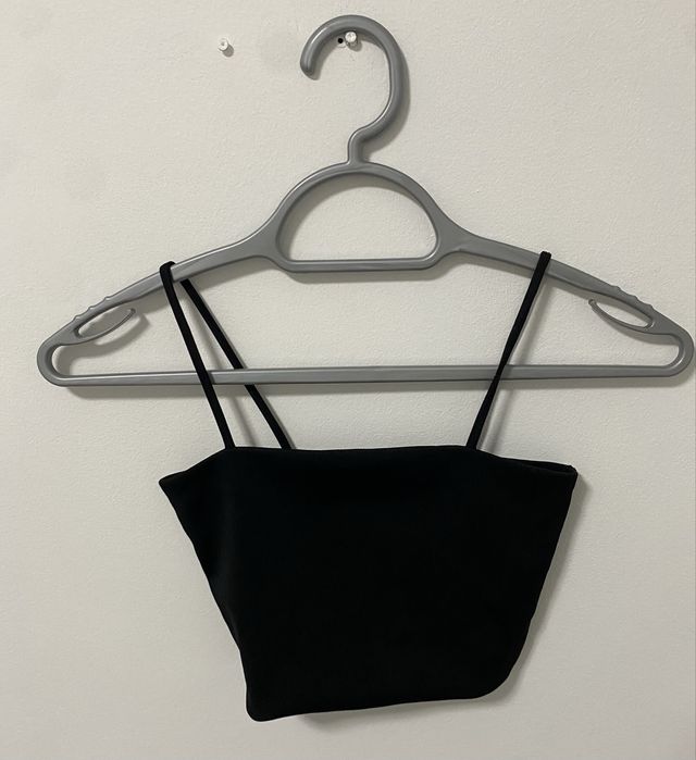 Zestaw czarne topy koszulki crop top Monki XS
