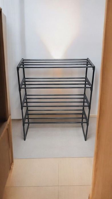 Stojak organizer na buty Regał 4-poziomy korytarz metalowy LOFT
