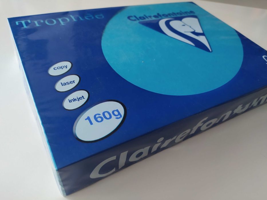 Papier ksero Trophee A4 160g kolor nr 1022 Intensive Blue Turquoise
