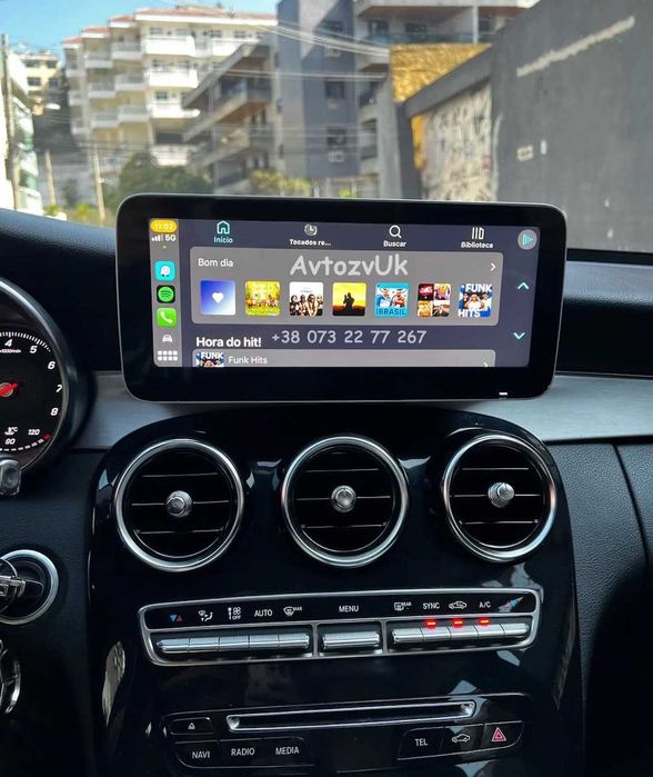 Дисплей MERCEDES BENZ w205 GPS ТВ C-Class магнітола Android 15 CarPlay
