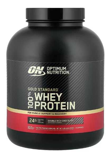Optimum Nutrition, Gold Standard® 100 % Whey Protein, сироватковий протеїн, насичений шоколадний смак, 2,29 кг (5,05 фунта)