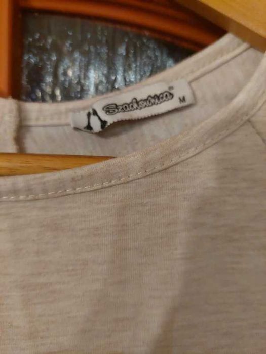 damski beżowy T-shirt