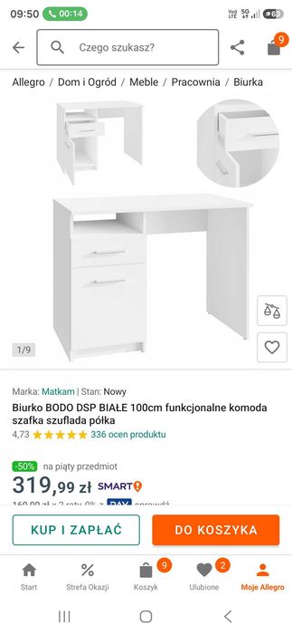 Biurko biale stan bardzo dobry