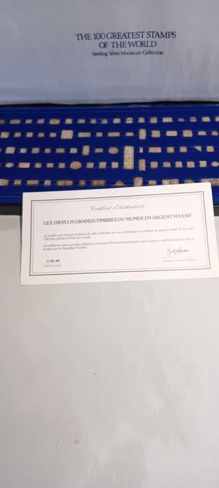 Vendo colecção de 100 selos em prata  925
