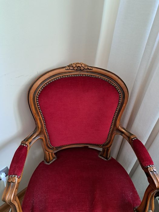 Sprzedam krzeslo art deco kolor tapicerki bordo stan bardzo dobry