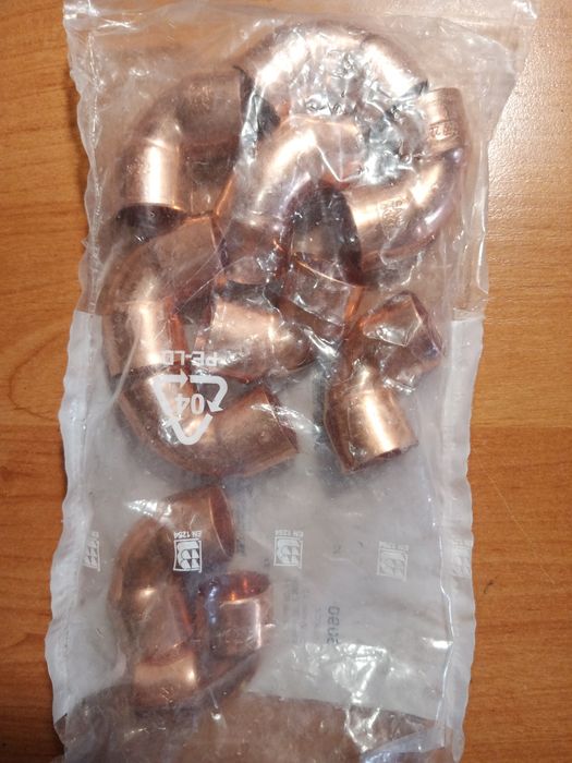 Коліна Мідні тверді 35 і 42 діаметру