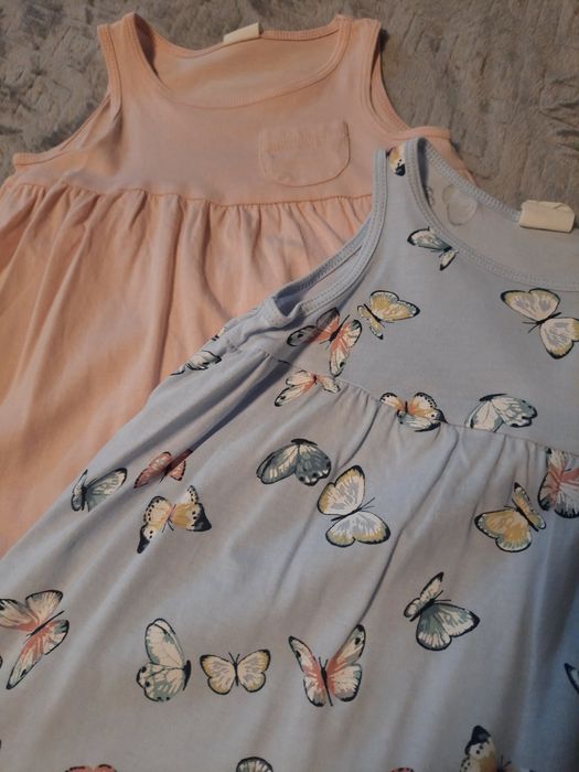 Sukienki letnie 2szt. Rozm. 74 H&M