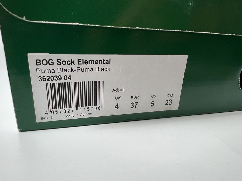 Nowe sneakersy damskie Puma BOG Sock Elemental czarno biale 37 outlet