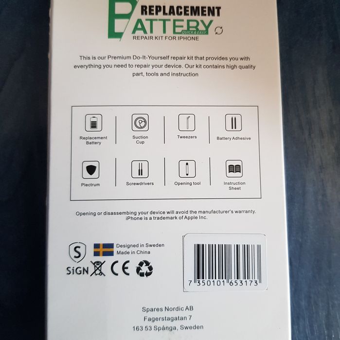 новий аккумулятор / батарея, айфон xs iphone xs