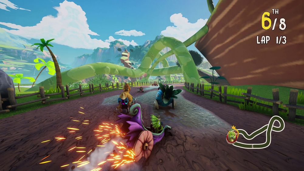 gigantozaur: dino kart nintendo switch pudełkowa katridż