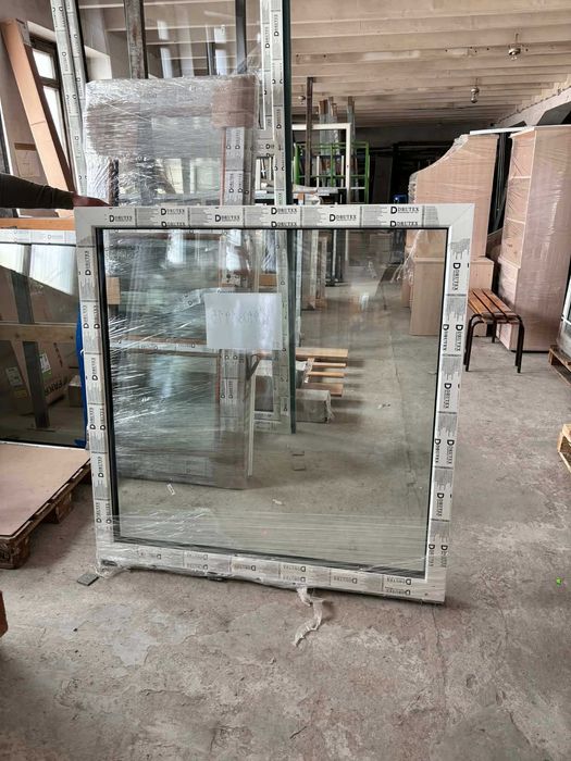 Okno 1410 x 1415, Wyprzedaż -50% ceny, Nowe ! Białe, 3 szybowe PCV, FIX (stałe szklenie), nr:25