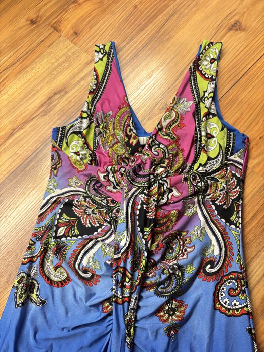 Kolorowa maxi sukienka