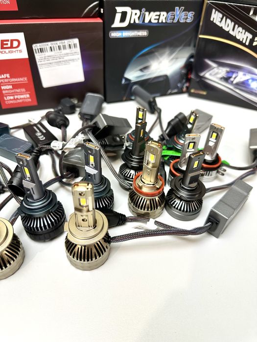 Светодиодные LED лампы H7 H11 H4 H1 HB3 HB4 H3 HIR2 H13 H15 H27
