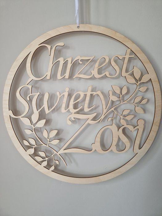 Koło dekoracyjne na chrzest