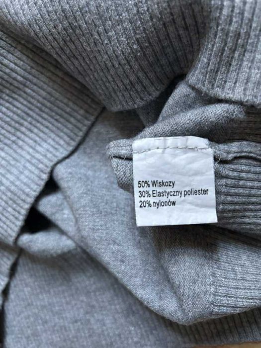 Sweter damski szary z wiskozą Super HT