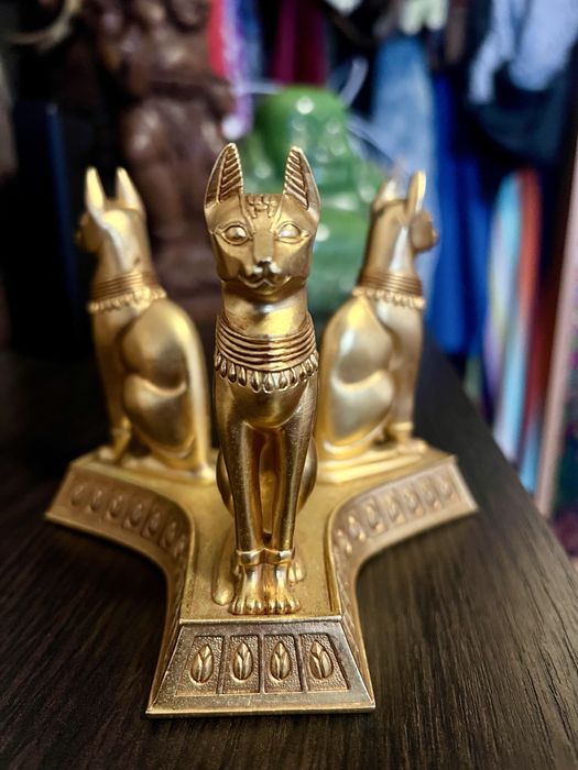 Египетская статуэтка кошка Бастет, фигурка из бронзы