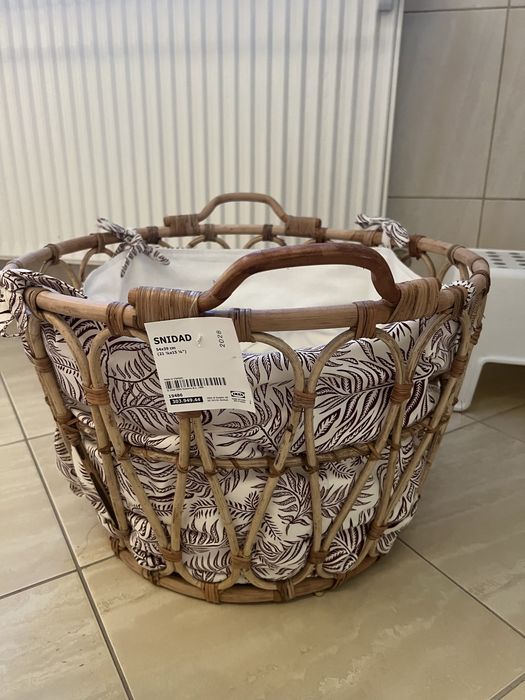 SNIDAD IKEA kosz ratan z wypełnieniem