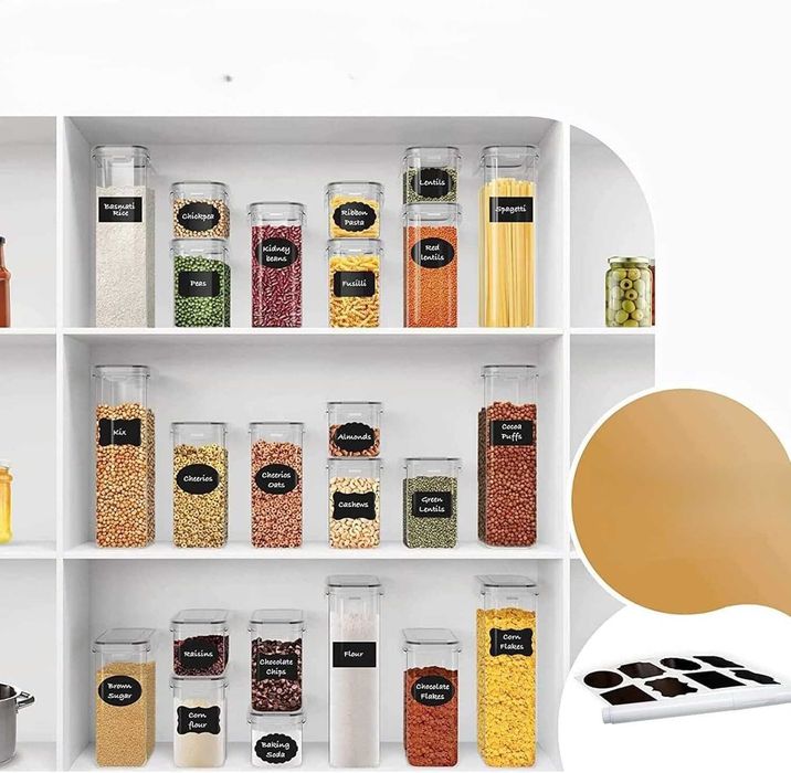 Zestaw 42 pojemników hermetycznych kuchennych BPA FREE