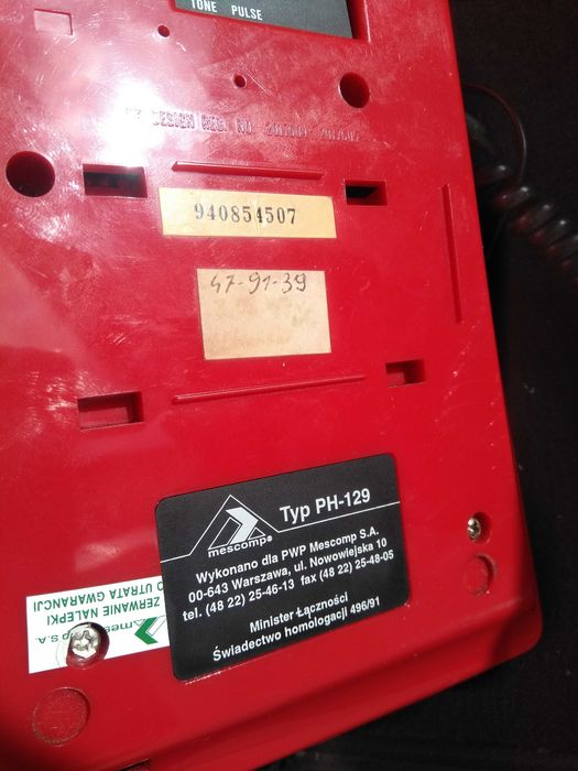 Telefon przewodowy klawisz