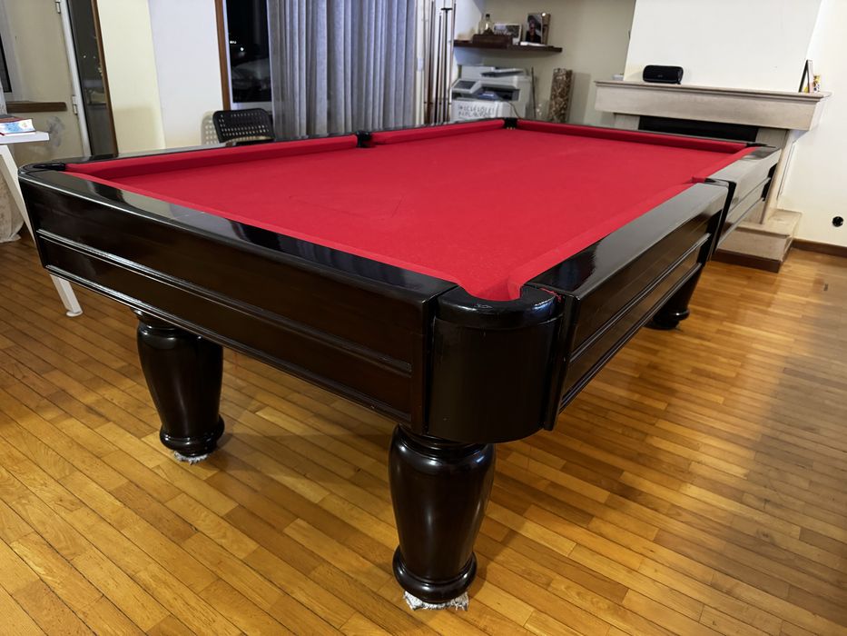 Mesa de bilhar clássica premium | Ardósia e pano profissional