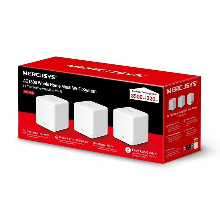 Router repetidor mesh Mercusys Halo H30G AC1300