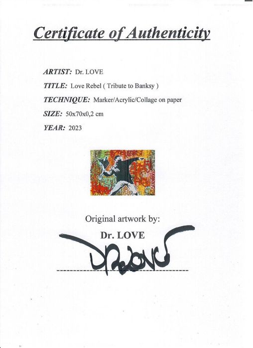 Pintura - Dr. LOVE - Love rebel (Tribute to Banksy)