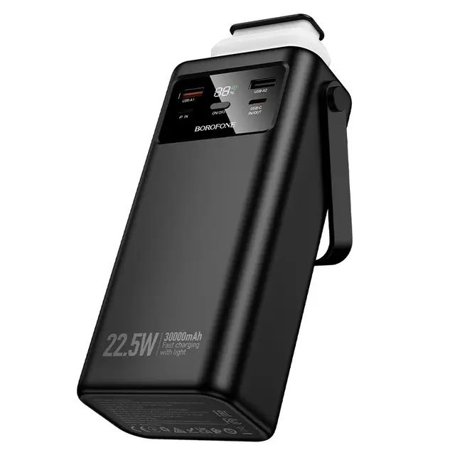 Павербанк 30000 mah повербанк 30000 із швидкою зарядкою BOROFONE BJ65 павер банк 30000 для роутера повер банк купить повербанк ОПТ павербанки оптом
